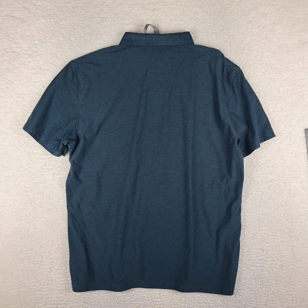 Vuori Strato Tech Polo Shirt Mens XL Dark Blue Performance Short Sleeve